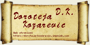 Doroteja Kozarević vizit kartica